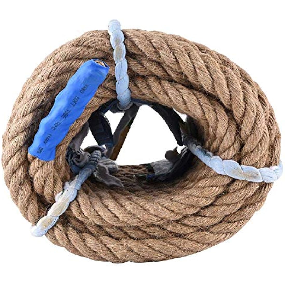 Alomejor 20m Jute Rope Natural Jute Climbing Rope Twine String for Tug-Of-War Competitions Packaging Bundling