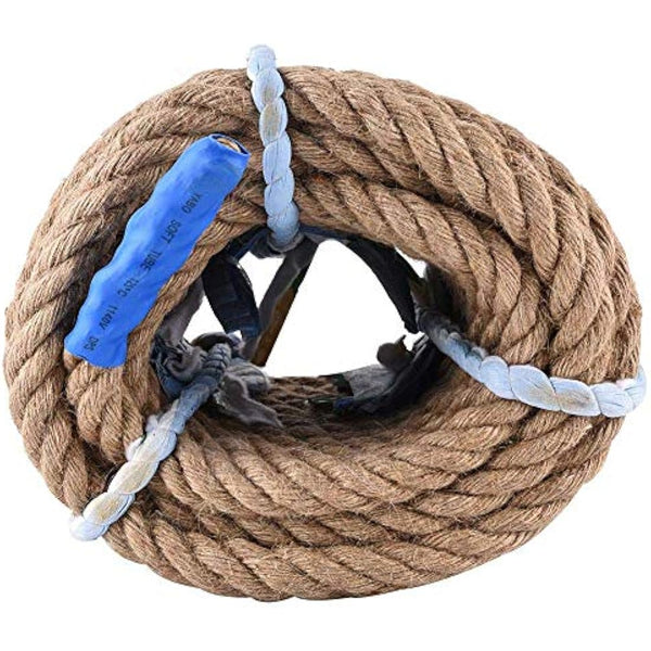 Alomejor 20m Jute Rope Natural Jute Climbing Rope Twine String for Tug-Of-War Competitions Packaging Bundling