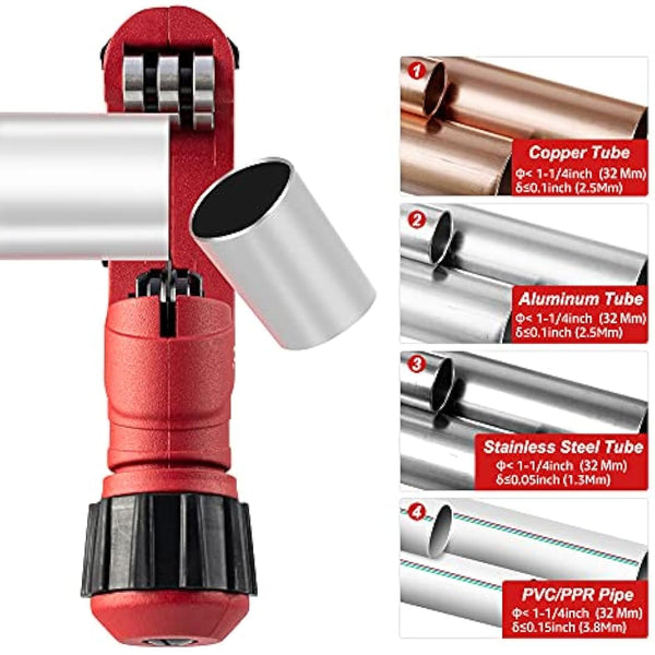 EZARC Pipe Cutter, 4-32mm Copper Cutter, Tube Cutter for Aluminum, PVC Pipe, Thin Stainless Steel Tube