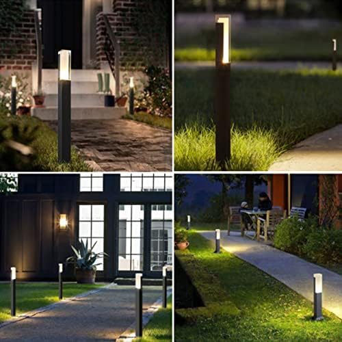 ZTWLEED 2 Pieces LED Outdoor Street Light,6W Black Outdoor Light Cube,Warm White 4000K IP65 Waterproof,60CM LED Outdoor Lighting for Paths Patio Garden Lawn Driveway Yard AC220V