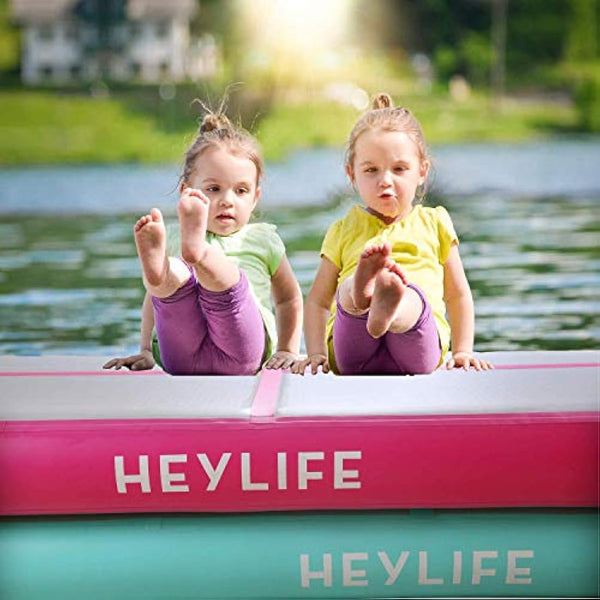 Air Mat Tumble Track 6.6ft/10ft/13ft Length 4/8 Inches Thick Gymnastics Inflatable Tumbling Track Mat with Air Pump