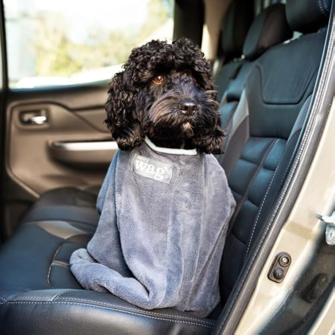 Henry Wag Dog Drying Bag - Soft & Highly Absorbent Microfibre, Muddy Pet Accessories, Quick Drying - Designed for Dogs - L (100 x 75 x 54cm)