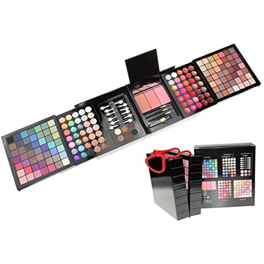 FantasyDay All-in-one Makeup Set Gift Surprise | Full Makeup Kit for Women Multipurpose Essential Starter Bundle Include Eyeshadow Palette Lipstick Blush Concealer Face Powder Eyeliner Mascara Brush