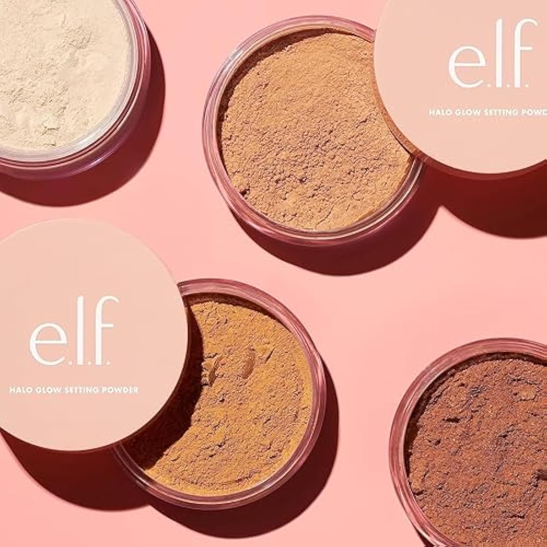 e.l.f. Halo Glow Soft Focus Setting Powder, Light & Silky Setting Powder For Creating Soft Glow Without Shine, Smooths Pores & Fine Lines, Dark