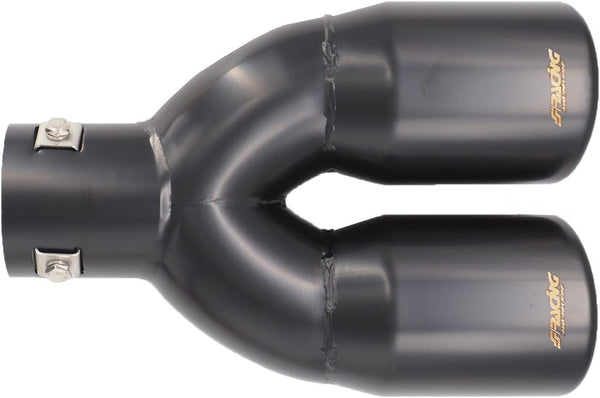 Simoni Racing TRX/18N Universal Stainless Steel Double Round Exhaust Terminal, Black
