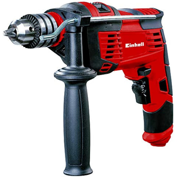 Einhell TC-ID 1000 E Impact Drill | Hammer Drill With Auxiliary Handle, Soft Grip, Speed Control | 1010W Electric Drill With Percussion Hammer Drilling Function , Red