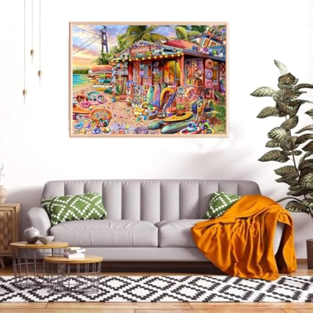 Jigsaw Puzzles 1000 Pieces for Adults-Beach Shop-1000 Piece Puzzle Educational Games Decoration Puzzle