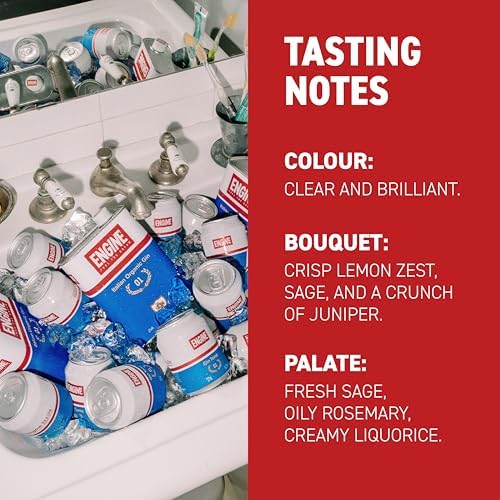 Engine Italian Organic Gin | 70cl | 42% vol | London Dry | Juniper Hints with Floral Note of Roses and Balsamic Note of Sage and Lemon | Vegan & Gluten Free | Perfect in a Gin & Tonic, or a Negroni