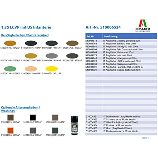Italeri 510006524 1:35 LCVP with US Infantry