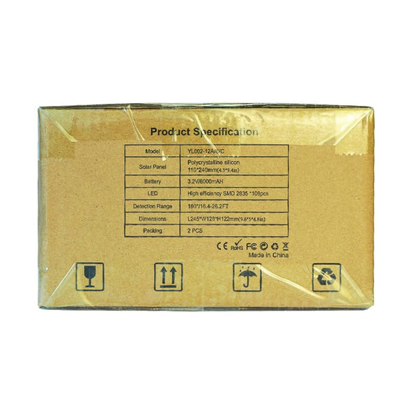 intelamp Solar Security Light Outdoor Motion Sensor 6000mAh Battery 270° 3 Modes Wall Lights Solar Flood Lights with Sensor Lights Garden for Gifts Front Door Garden Fence