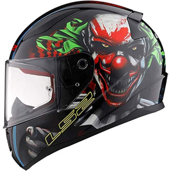 Full Face Motorbike Crash Rider Biker Sports Motorcycle Helmet LS2 FF353 RAPID HAPPY DREAMS GLOW-IN-THE-DARK SCARY CLOWN (XL)
