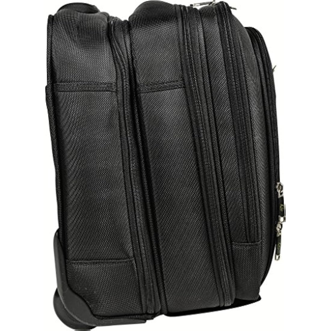 Exacompta - Ref 18534E - Exactive - Exatrolley Travel Suitcase With Wheels and a Telescopic Handle - 450 x 250 x 395mm in Size, Padded Compartment for a 15.6" Laptop - Black & Orange