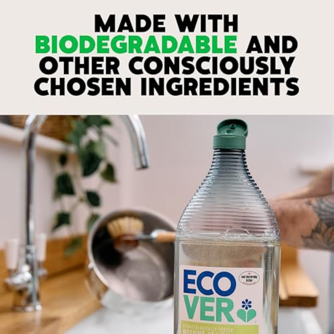 Ecover Washing Up Liquid Refill, Lemon & Aloe Vera, 5L