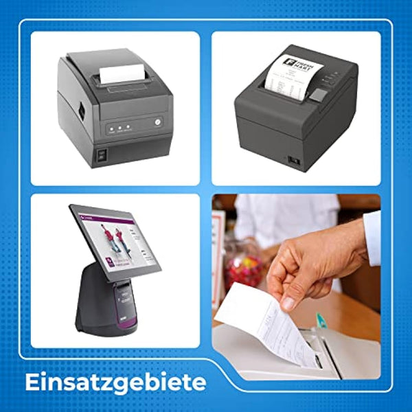 15 Rolls of Premium Thermal Paper 80mm x 80mm x 12mm - Certified for Checkout Printer like Epson, IBM, Metapace etc.