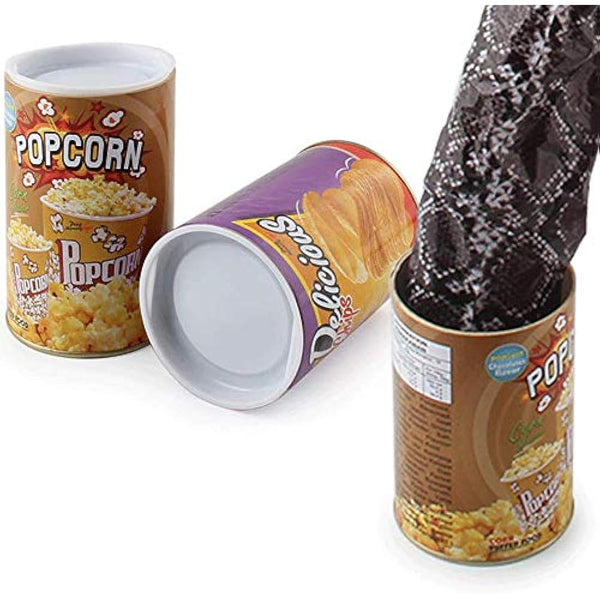 JIANGTYH The Potato Chip Snake Can Jump Spring Snake Toy Gift April Fool Day Halloween Party Decoration Jokes in A Can Gag Gift Prank,Potato Chip Style,Popcorn 2 Pieces