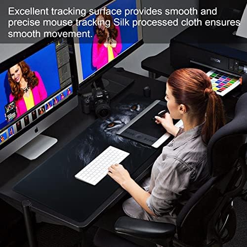 Jahosin Extended XXL Gaming Mouse Pad, Non-Slip Rubber Base, Smooth Surface Waterproof Computer Desk Mat for PC, Mac, Laptop - Stitched Edges for Gaming,Office,Home