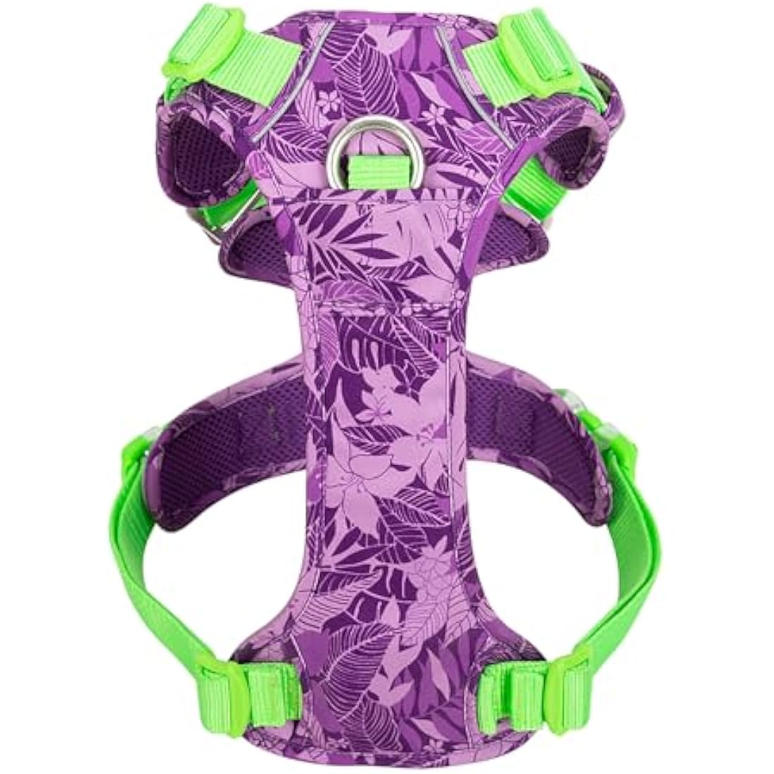 Dog Harness No Pull Adjustable Reflective Step-in Soft Nylon For Small Large Pet TLH5653(XL, Camouflage Purple)