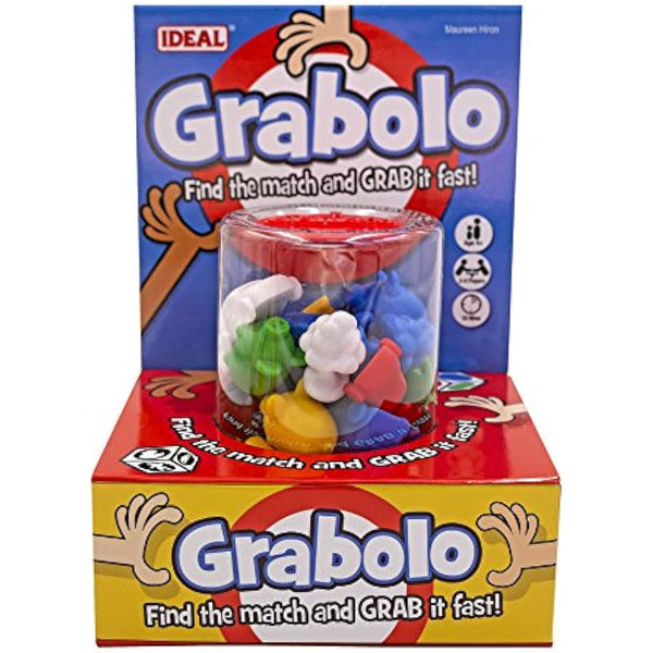 Ideal Grabolo: Find the match and grab it fast reaction game Quick play family game For 3-6 Players Ages 4+, Multicolor