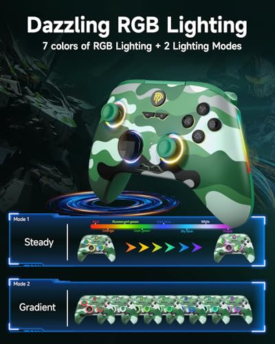 EasySMX X15 Wireless PC Controller with Hall Triggers, Hall Joysticks, Enhanced Bluetooth Game Controller,No Drift No Deadzone effect, Compatible with Windows PC, Android, Steam and Switch