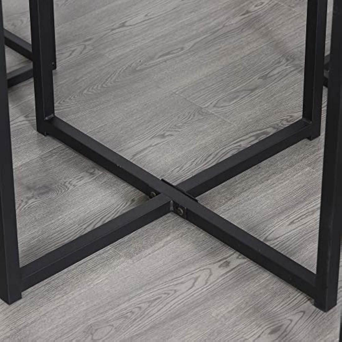 HOMCOM 5 Piece Dining Table and Chairs Set 4, Industrial Space Saving Table and Chairs with Metal Frame, Square Kitchen Table and Stools for Dining Room, Brown