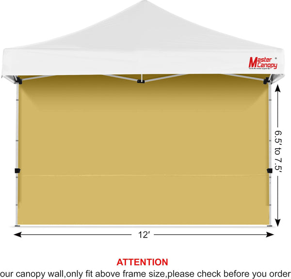 MASTERCANOPY Instant Gazebo Sidewall Panels Sunwall for 3x3M Pop Up Gazebo,1 Piece,Black