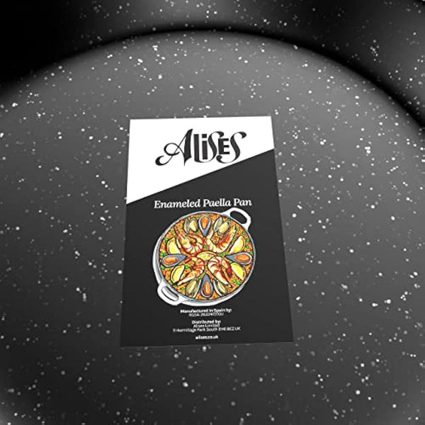 Alises - Enamelled Carbon Steel Induction Paella Pan (Naturally Non-Stick) 30 cm
