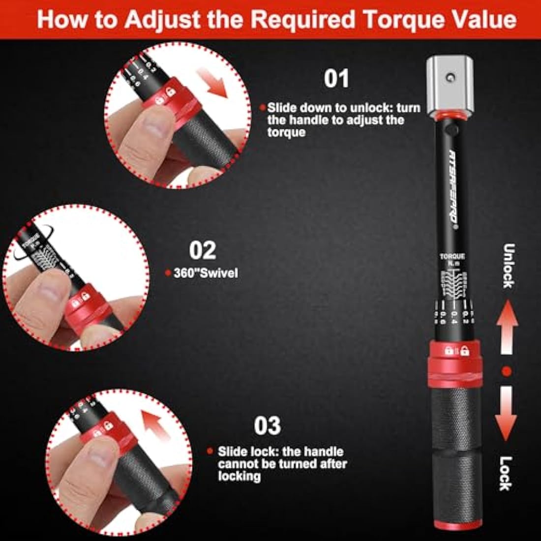 ATsafepro Open End Torque Wrench 3-25 Nm, 9×12mm Adjustable Bike Torque Wrench for HVAC Mini Split,Refrigeration System,Bike and Motorcycle Maintenance