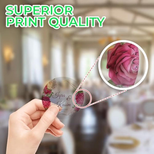 Evergreen Goods 100 Sheets A4 Transparent Sticker Paper Vinyl | Inkjet Printable Self Adhesive Glossy Clear Printable Vinyl Stickers for Creating Labels and Signs | Not Waterproof