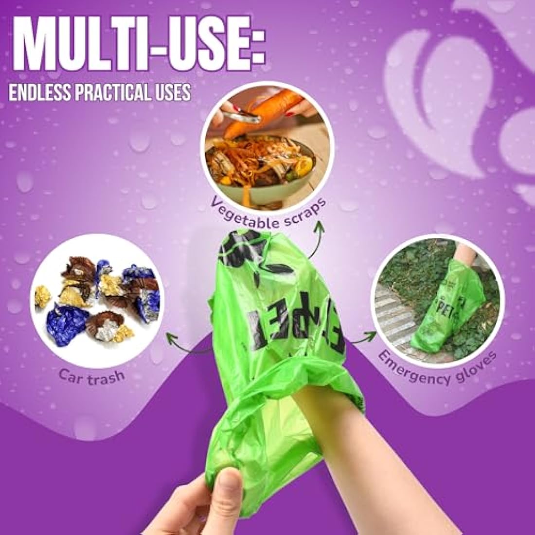 PET N PET 1080 Count Poo Bags Dogs USDA 41% Biobased 72 Thick Dog Poop Bags Rolls 9x13 Leak-Proof Lavender Scented