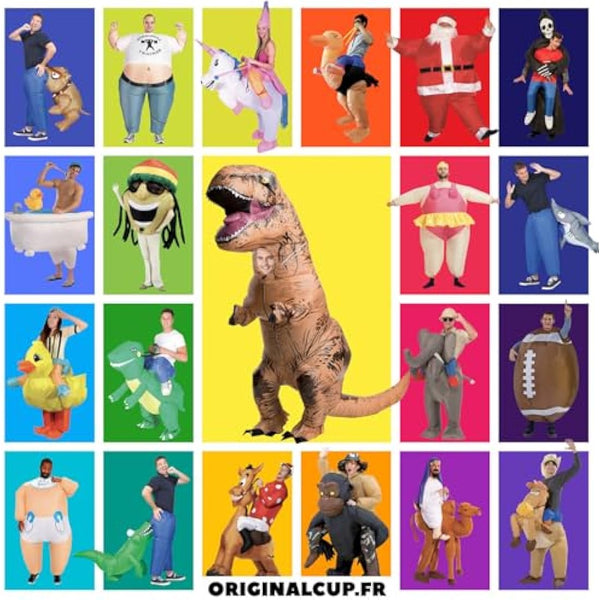 Inflatable Snail Disguise for Children | Size 120 to 150 cm | Made of Highly Resistant Polyester - Pleasant to Wear | Inflating System Included | Giant Animal | OriginalCup®