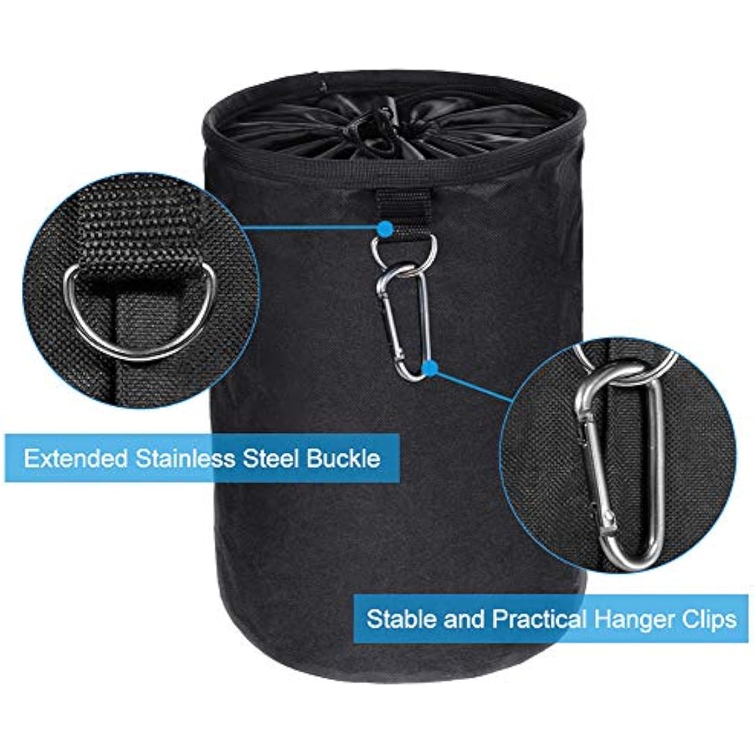 XCOZU Large Peg Bag, Clothes Peg Bags Waterproof with 2 Hanger Clips Keeps Pegs Clean and Dry for Indoor Outdoor Pegs Organizer Storage Use