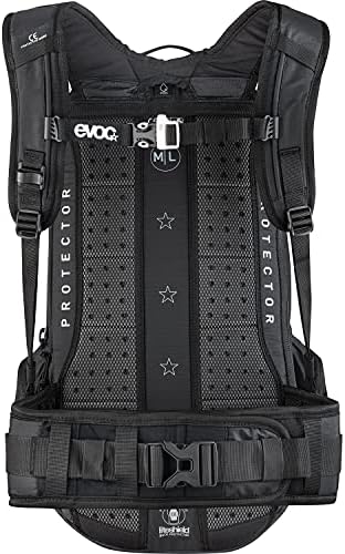 EVOC FR TOUR 30l technical touring backpack (integrated back protector with shock absorption, ideal for multi-day tours, main compartment with pass-through, hydration system slot, rain cover), black