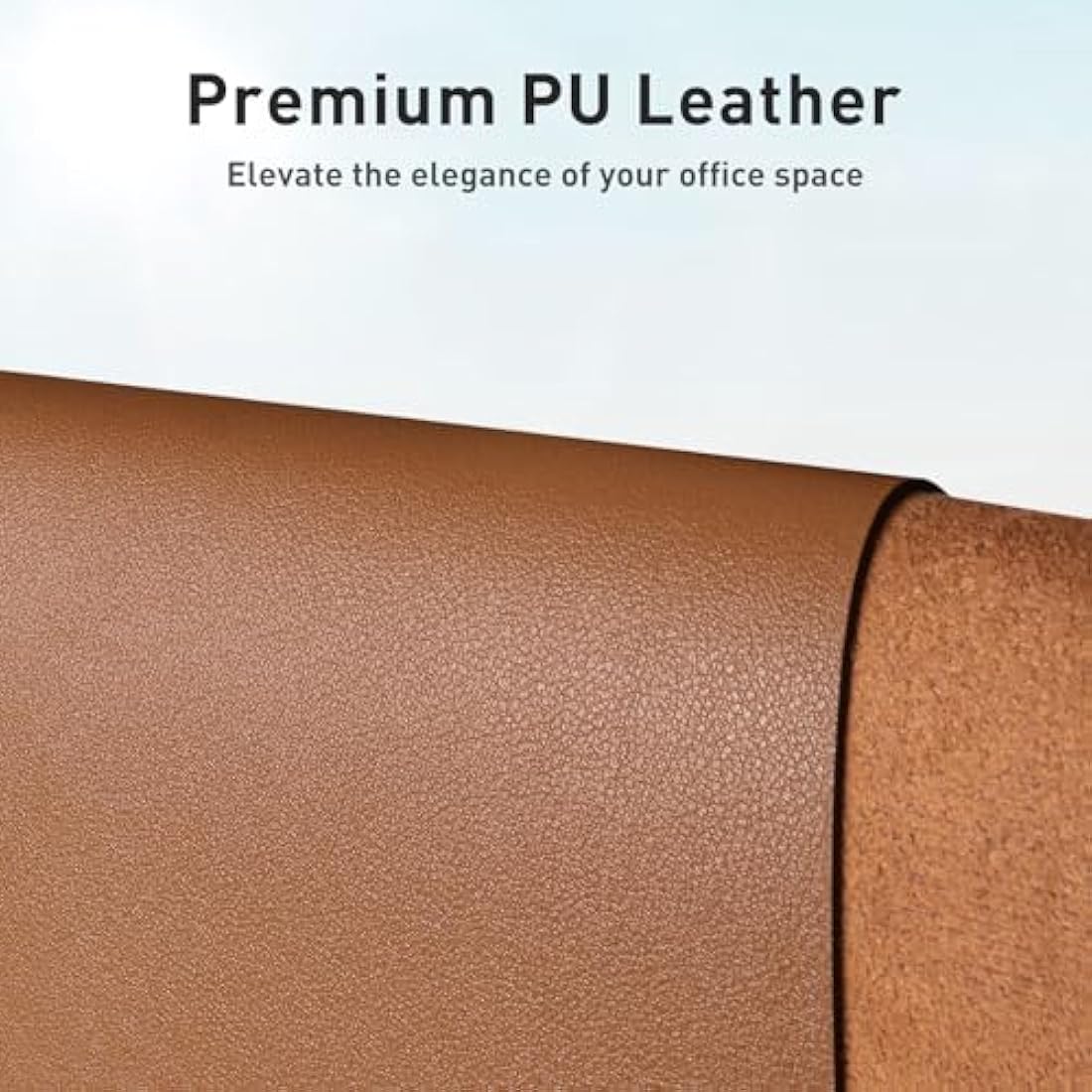 Leather Desk Pad Protector,Mouse Pad,Office Mat,Non-Slip PU Blotter,Laptop Pad,Waterproof Writing for Office and Home (80cm x 40cm, Brown)