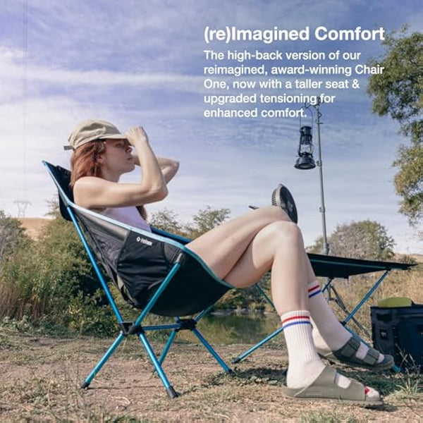 Helinox Chair One Highback (re) High-Performance Camping Chair, Blue Block