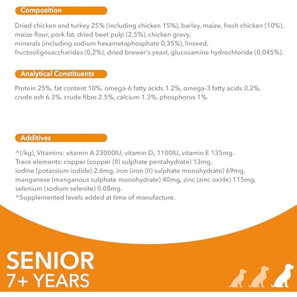 IAMS Senior Large Complete Dry Dog Food Chicken 12kg - With DentalCare System
