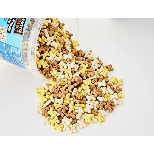 Extra Select Puppy Bones Dog Treat Biscuits in a 3ltr Bucket (approx 1070 biscuits)