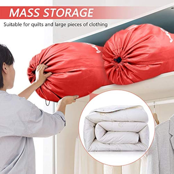 IHOMAGIC Laundry Bag Large Foldable Laundry Bag Washable Storage Bag with Nylon Rope Lightweight Portable Bag for Dirty Clothes Blanket 100L in Bedrooms, Hotels, Dorms, Travel, Orange