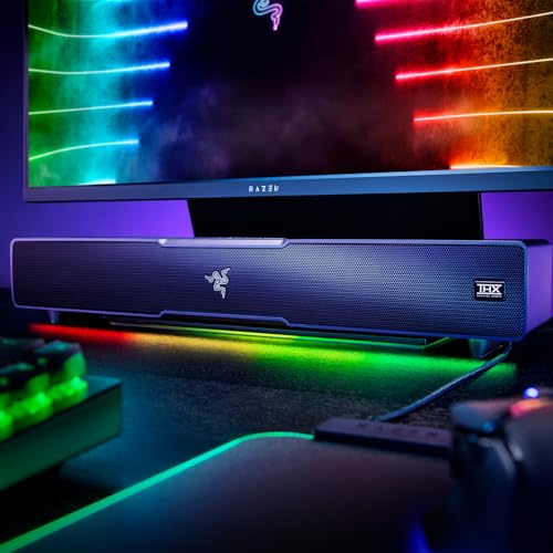 Razer Leviathan V2 X - PC Gaming Soundbar (Full-Range Drivers, Compact Desktop Form Factor, USB Type C Power and Audio Delivery, Bluetooth 5.0) Black