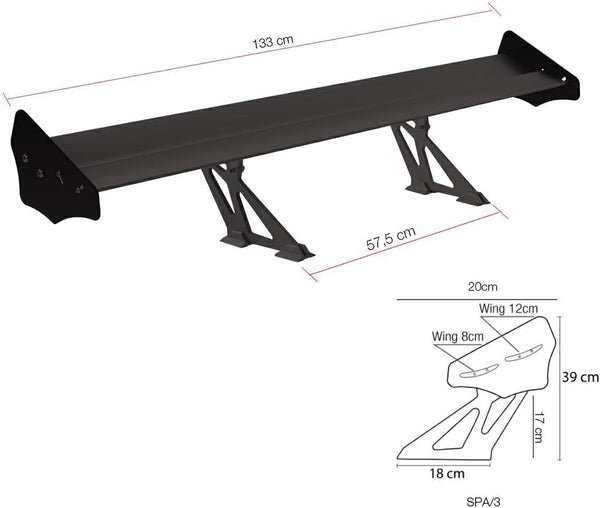 Simoni Racing SPA/3 Universal Adjustable Aerodynamic Spoiler