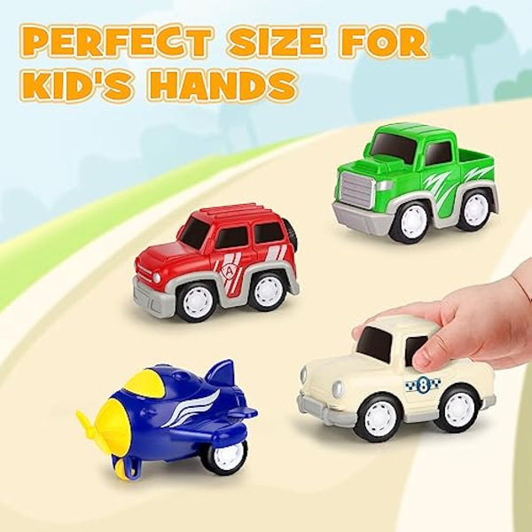 Aoskie Toy Cars for 3 4 5 Year Boys, Car Transporter Toy, Carrier Truck with 4 Pull Back Car Toys, Vehicle Playset Gift for Toddlers Girls Age 3-5 Birthday Gift Christmas Party Favors