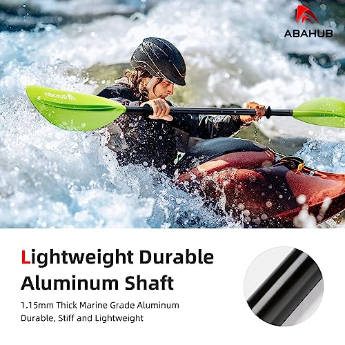 Abahub Kayak Paddle Adjustable 220 cm to 240 cm Aluminium Double Paddle with Paddle Leash for Kayaking Aluminium Alloy Shaft Plastic Blades