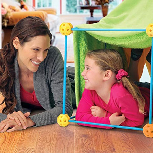 Fort Building Kits For Kids | Den Building Kit For Kids 70 Pieces | Construction Toys Stem | Garden Games | Fort Building Kit Indoor And Outdoor Toys | 5 Year Old Girls Gifts | 5 Year Old Boy Gifts