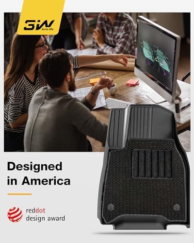 3W 9 Piece Set Floor Mats & Boot Liner & Seat Back Cover Fit for Tesla Model Y 2021-2024, All Weather Dog Friendly TPE Car Mats Anti-slip Heavy Duty Tesla Accessories (Not for Model Y Juniper)