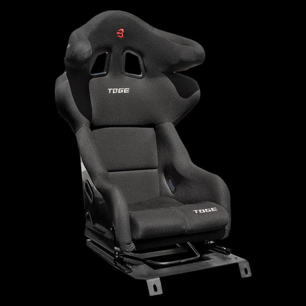 Set of Barbarian Fixed Bucket TOGE Racing Seats for MX5 Mk3 (NC Chassis) Mazda, Black Felt, Track, Race, Drift