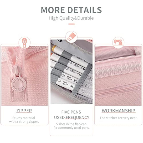 EASTHILL Pencil Case Large Capacity Pencil Pouch Handheld Pen Bag Cosmetic Portable Gift for Office School Teen Girl Boy Men Women Adult