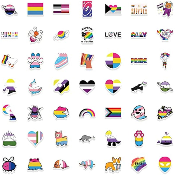 100PCS Gay Love Stickers,Gift for Children Teens Adults Kids,Waterproof Gay Pride Stickers for Laptop Scrapbook Water Bottle,VSCO Pride Stickers for Skateboard Journal Wall Car Bicycle