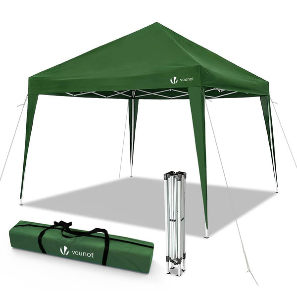 VOUNOT 3m x 3m Pop Up Gazebo with Sides & 4 Weight Bags & Carry Bag, Marquee Garden Party Tent Outdoor, Grey