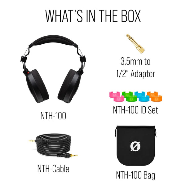 RØDE NTH-100 Professional Over-ear Headphones For Content Creation, Music Production, Mixing and Audio Editing, Podcasting, Location Recording (Black)