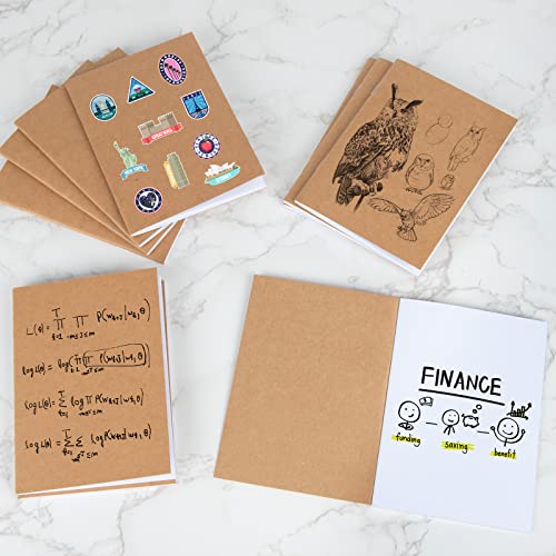 100 Pack Mini Kraft Paper Notebook 52 Pages A6 Mini Notebooks bulk, Blank Mini Notebooks Notepad Journal Composition Notebooks Sketchbooks for Kids Classroom Students Teacher Supplies, 4.1 x 5.7 Inch