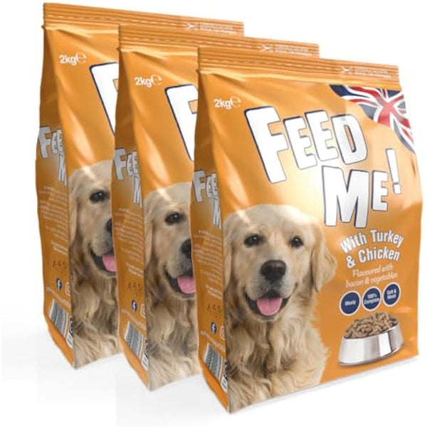 HiLife FEED ME! - Complete Dry Dog Food - Turkey Chicken Bacon Vegetables - Soft Moist & Meaty, 6kg (Packing May Vary)
